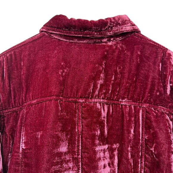 Harve Benard Red Velvet Jean Jacket Size 16 Womens Evening Holiday Party NWT - Picture 4 of 10